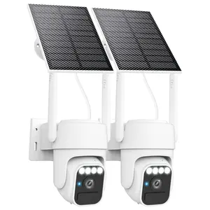 Wi-Fi Solar Camera Outdoor Wireless, Motion Detection, Night Vision, IP65 Weatherproof, Pan & Tilt Control, Two-Way Audio