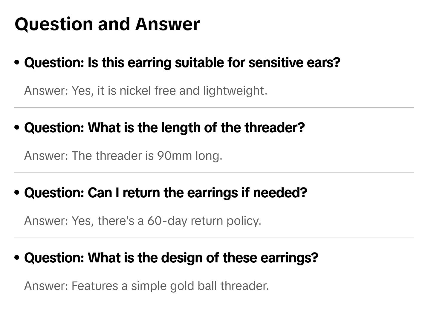 "Dancing Orb" 14K Yellow Gold Plated Sterling Silver Ball Long Threader Earring Piercing Chain Earrings