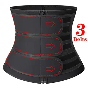 2 Pack Menswear Sweat Body Shaper Black Waist Trainer Sports Girdle Shapewear Cincher Gym Abdominal Binder Tummy Control Workout Athletic Trimmer Bands Compression Belt Sauna Polyester Fabric