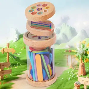 Kids 3-In-1 Color Sorting Tube Game, Pick-And-Count Toy, Multi-Color Components with Coin Slot, Stick Pulling, 1 Set Unlock Multiple Gameplay, Color Learning, Math Counting, Hands-On Activity, Color Recognition And Fine Motor Skill Development