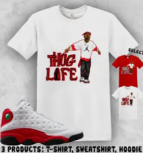 Tee Shirt Matching AJ 13 Chicago 2026 To Match Sneaker Sneakerhead Tupac T-Shirt
