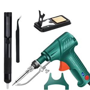 Multifunctional Electric Soldering Iron Kit: Externally Heated Soldering Tool (Max. 480°C), Includes Solder Sucker and Tweezers—Ideal for Repair and Soldering Applications
