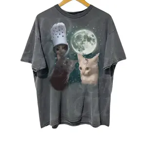 Gildan Tshirt, Three Cats Vintage Graphic T-shirts, Retro Cat Moon Tshirt, Cat Lovers, Funny Cat Tee, Meme T Shirt, vintage graphic tee