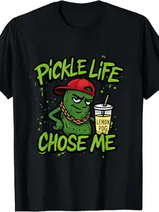 Pickle Life Chose Me Graffiti Pickleball Art T-Shirt.jpgSame style for men and women  summer short-sleeved printed T-shirt pure 220G