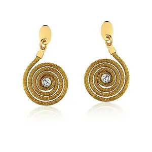 Snail Golden Grass Earrings