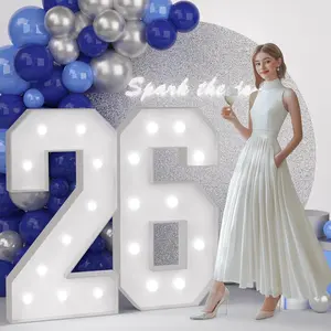 4FT 26 Large Light Up Marquee Numbers for 26th Birthday Decorations