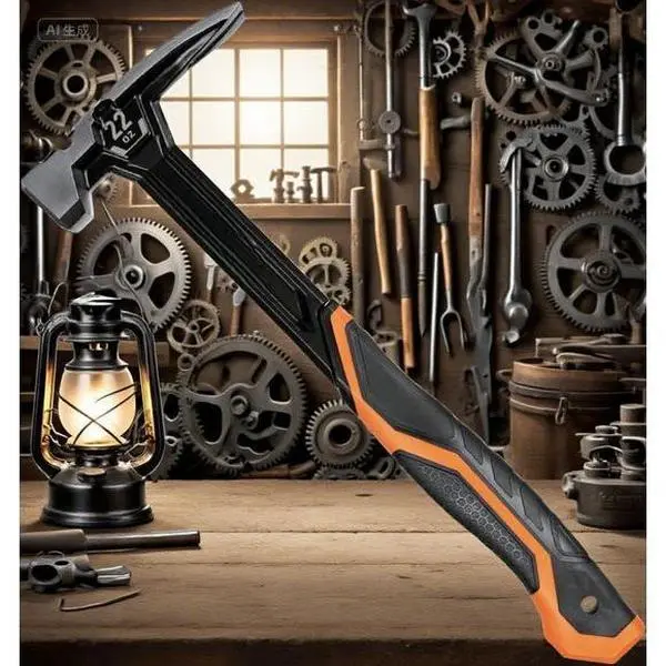 22-Ounce Forged Steel Framing Hammer with Straight Claw, Smooth Face Design for Precision Strikes, Magnetic Nail Starter for Easy Nail Placement, Extra-Large Squared Strike Face for Enhanced Control, Durable Construction for Professional Use