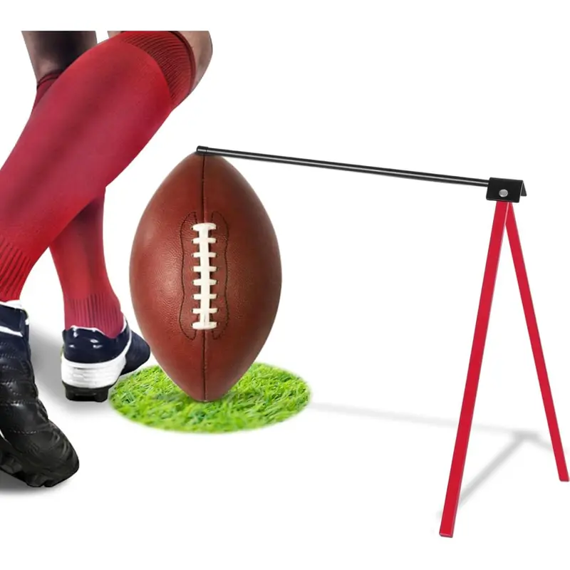 GoSports Metal Football Kicking Tee - Portable Field Goal Practice Stand With Carry Case