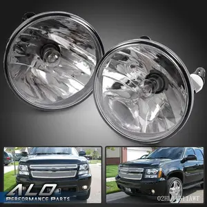 Clear Fog Lights w/ Bulbs Fit For Chevy Avalanche Tahoe Suburban GMC Yukon 07-14