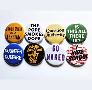 Vintage Reproduction Buttons, Memes Button Pin Suitcase Lightbulb All Character Anime, Colorful Meme Pin Buttons For Clothes, Bags, Backpack, Hats, Jeans, and More, Funny Bag Accessories!