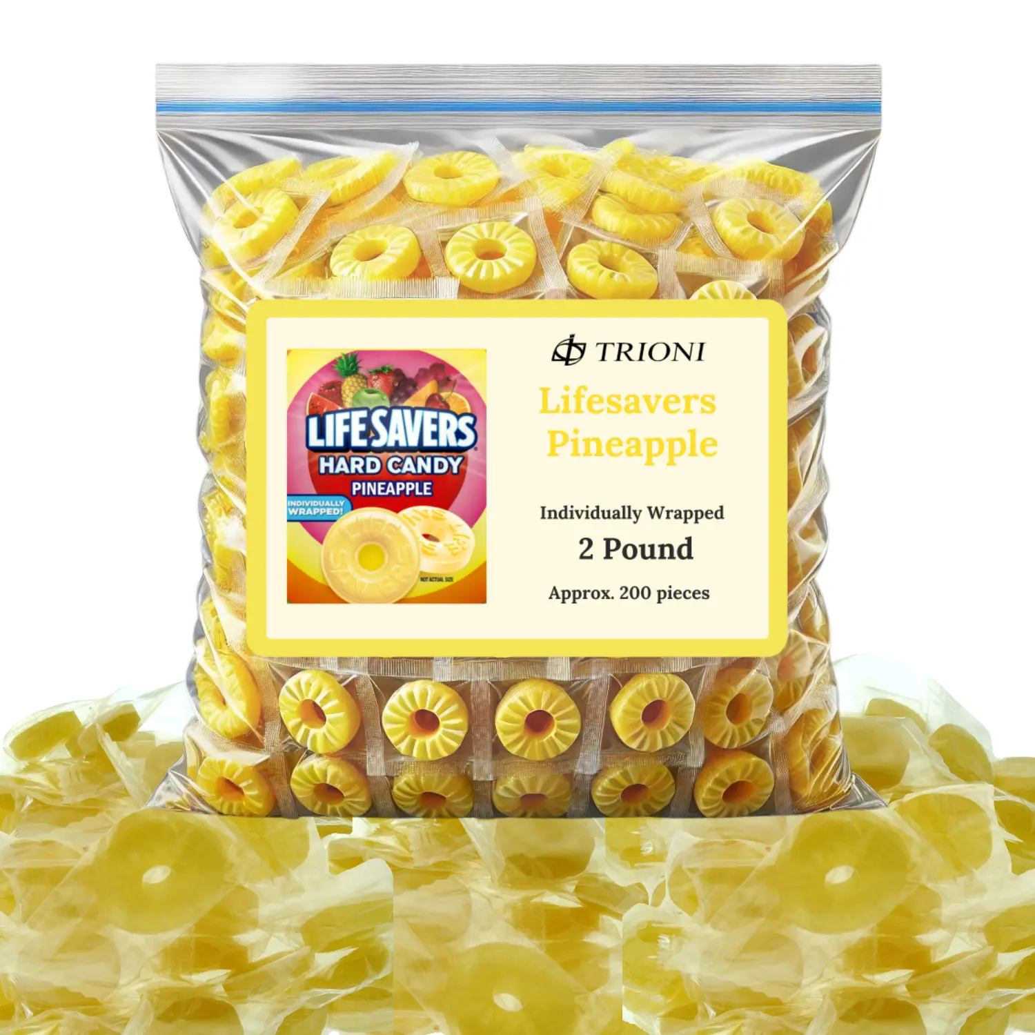 Lifesavers Fruity Flavors Mix - 2 Pound - Pineapple, Wild Cherry, Raspberry, Watermelon, Orange