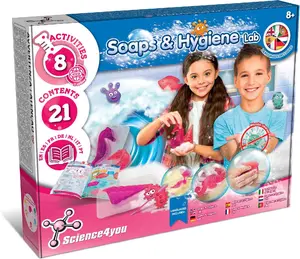Science4you Soap Making Kit for Kids - Make Your own Soaps and Bath Salts, Soap Moulds for Kids + Gift Bags Included, Crafts for 8+ Year Old Girls and Boys, Stem Toy, Gift for Girls and Boys Age 8-12+