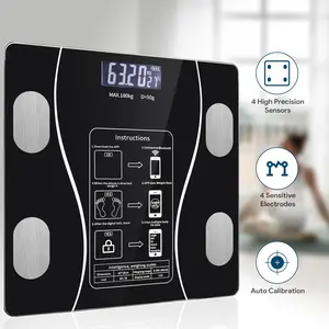 Intelligent weight scale, display temperature and weight, can be set to display various body parameters of the scale, can be connected to a cell phone to record exercise, health Fit Healthcare