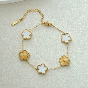 five-leaf clover bracelet