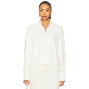 ALL THE WAYS Melanie Quarter Zip Sweater in Ivory