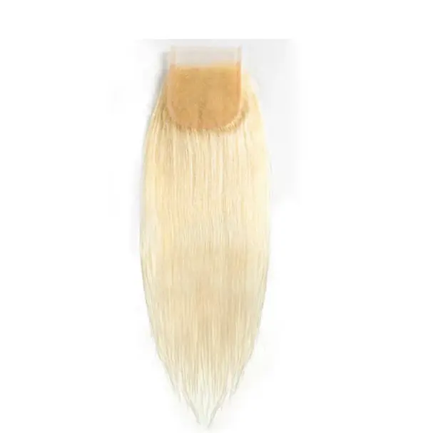 Transparent 4x4 Lace Closure 613 Honey Blonde Straight Human Hair Free Part