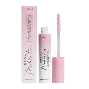 Menela Eyebrow Growth Serum and Eyelash Serum: 2-in-1 Booster with 10 Botanical Actives (Biotin, Aloe, Witch Hazel, Rosehip) - Natural Formula for Fuller, Stronger Eyebrows