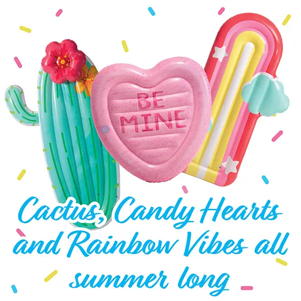 Fun Floats Bundle - Cactus, Candy Heart and Rainbow Cloud