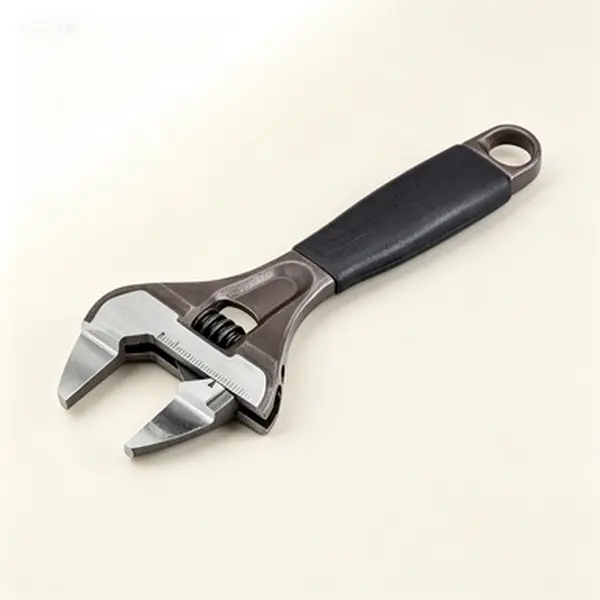 Heavy-Duty Adjustable Thin-Type Monkey Wrench - 40% Wider Opening, 45% Thinner Jaws, Phosphate Finish Anti-Corrosion Treatment, Comfortable Non-Slip Grip, Max.38mm Capacity for Plumbing, Mechanical Work, Comfortable Slip Free