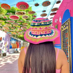 Handwoven Wayuu Crochet Hat – Boho Colorful Bucket Sun Hat