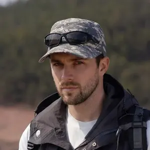 Men's Spring/Summer Sun Visor — Outdoor Camouflage Wide-Brimmed Sun Hat (Two-Way Wear) — Ideal for Fishing, Hiking, and Baseball-Style Wear