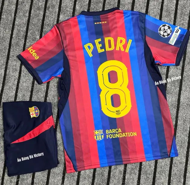 Premium Blue Red Football Jersey & Shorts – Breathable Athletic Soccer Kit