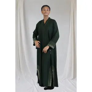 Premium Turkish Abayas – Ayesha's Collection | Dark Green