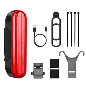 Super Bright Bike Laser Light USB Rechargeable 5 LED 6 Modes Waterproof Tail Light for Rear & Front Cycling Safety Warning Lamp Night Riding Mountain Biking