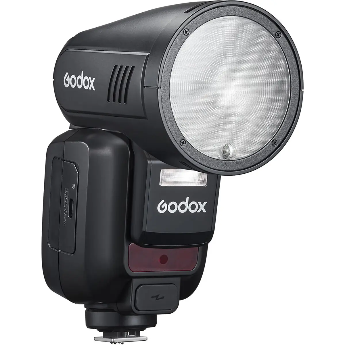 Godox V100 Wireless Charging Camera Flash with Touchscreen, Detachable Lens for FUJIFILM Cameras, Port, Accessories