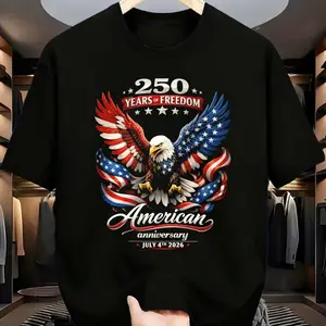 100% Premium Cotton T-shirt America 250 Years Of Freedom Tshirt 250Th Anniversary Commemorative Shirt
