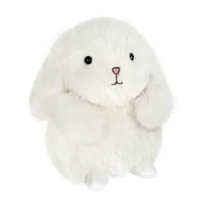 Adorable 8'' Bunny Stuffed Animal 1.3 lbs Microwavable Heating Pad Filled with Natural Flaxseed Unscented 90s Quick Heat Gift for Kids Women
