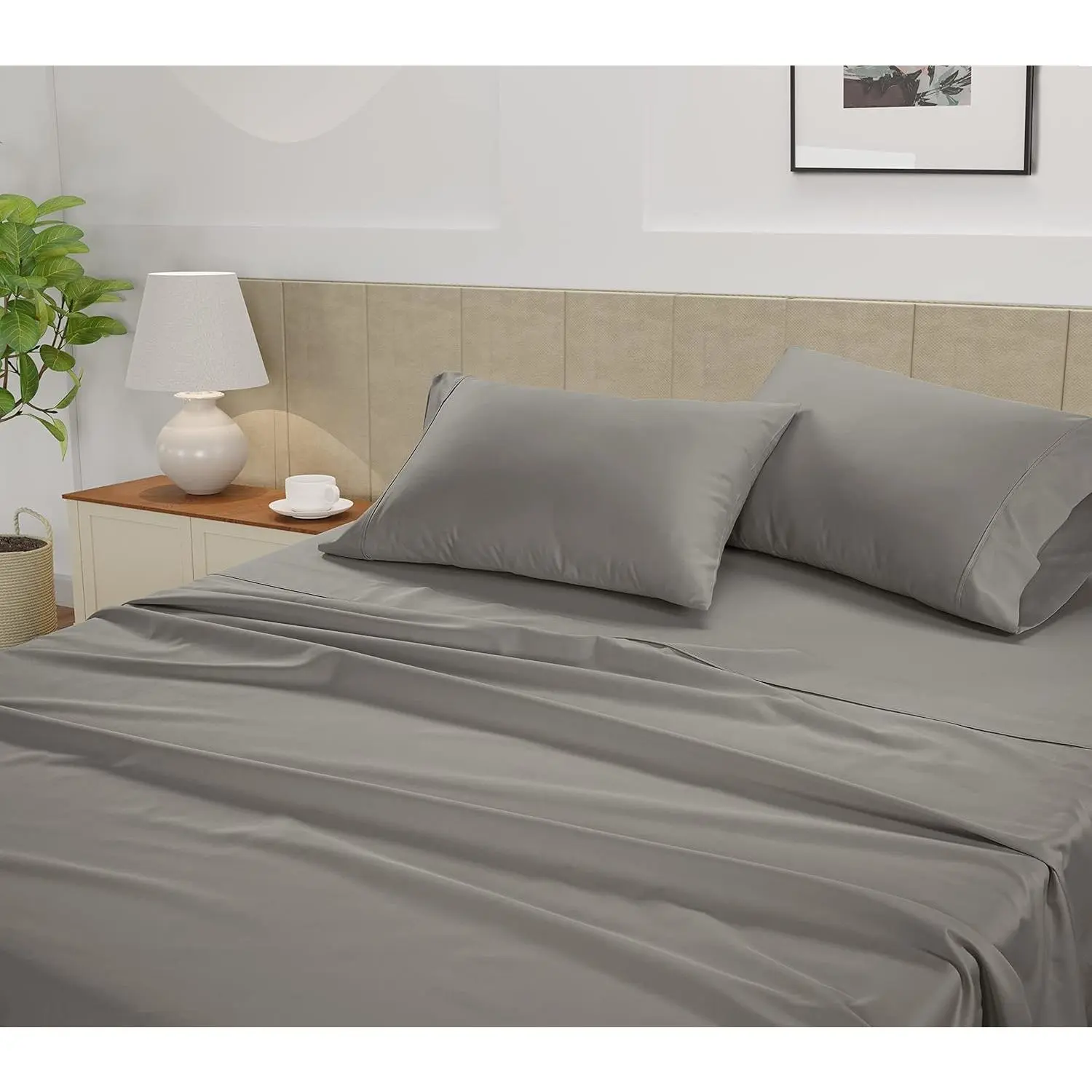 100% Cotton Sheets Full Size - 450 Count Sateen Weave for A Feel - Breathable & Cozy for Year Round - Fits Matresses Upto 15'' Deep - Paloma 100% Cotton Sheets Full Size - 450 Count Sateen Weave for A Feel - Breathable & Cozy for Year Round - Fits Matresses Upto 15'' Deep - Paloma