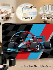 1PC go-kart Makeup Bag - Zipper Pouch, Lightweight & Foldable Travel Organizer with Double-Sided Design for Cosmetics, Cute Gift Idea, Compatible for Travel, Gym, Camping - Ideal Gift for & Women, Ideal for Spring and Summer Getaways3.27PYT-20