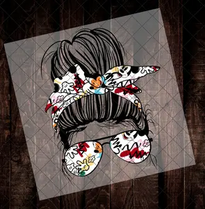 Graffiti Messy Bun | Ready to Press Transfer