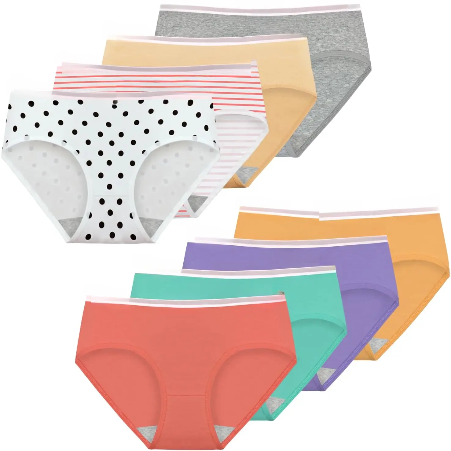 Girls Underwear Cotton Panties for Teens Girl  Briefs Pack of 8