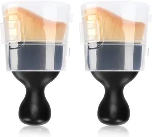 Interior Detailing Brush, 2 count  Interior Cleaning Soft Brush, Curved Design  Cleaning Brush Dust Collectors,  Interior Cleaning Tool Brush with Cover