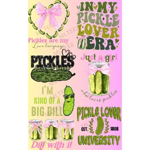 PICKLES ARE MY LOVE LANGUAGE PREMADE GANGSHEET - 22X36  DTF TRANSFERS - DIRECT TO FILM