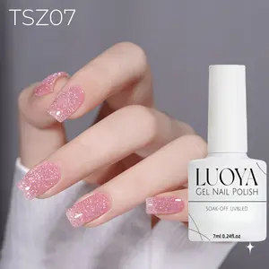 1pc LUOYA 7ml Gel Nail Polish — Everyday & Festive DIY "Crushed Diamond" Glitter Polish — Solid Color Gel — UV/LED Curable — At-Home DIY Manicure & Holiday Nail Art