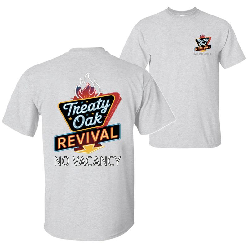 Treaty Oak Revival No Vacancy 100% Cotton T-Shirt, Trendy Unisex Graphic Tee, Xmas Funny Christmas Gift for Men for Women, Cool Band Merch, Retro Design Tee