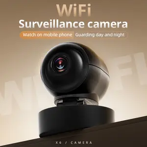 Wireless WiFi camera, high-definition home security camera with infrared night vision function, equipped with 128MB memory card, 360  rotating camera with mobile APP connection, holiday gift