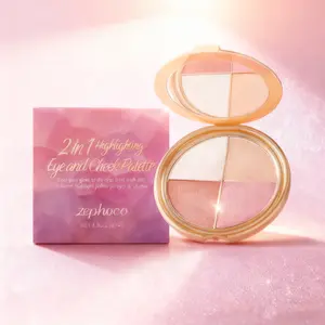 Highlighter eyeshadow blush palette, natural makeup, diamond texture, one set, multi-purpose, portable eye and cheek makeup