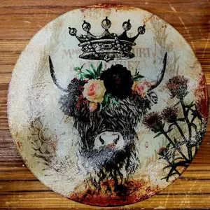 Round Glass Charcuterie Board