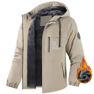 Autumn Winter Men's Outdoor Jacket Windproof High Quality Ski Coat Warm Fleece Lined Hiking Jacket Suitable For Cold Weather Outdoor Activities