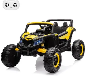 24v 200w Battery Powered Electric Ride-on UTV Car for Kids Boys and Girls 3-8, Remote Control, Spring Suspension, Music, LED Lights, Low Battery Indicator-02 Four Wheel Design
