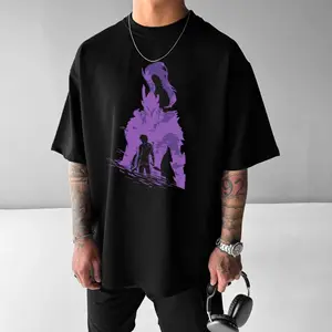 Solo Leveling Vintage Cotton T-shirt Anime Street Hip-Hop Short Sleeve Summer Unisex Clothing