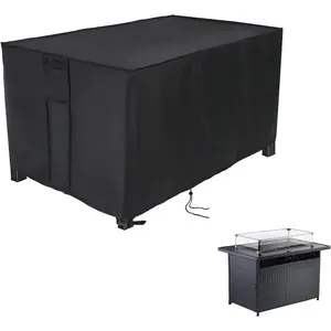 Rectangular Fire Pit Cover 43 inch, Gas Fire Pit Table Cover,Outdoor  Firepit Table Cover - 43 X 28 X 27 Inch