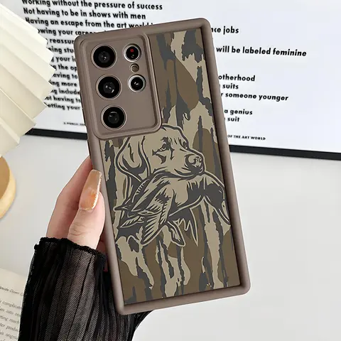 Camouflage Dog Pattern Cellphone Case - Enhanced Camera Protector, Shockproof Skin-Friendly Soft Cover, Wireless-Ready Casing for Samsung Galaxy S21-S26 Ultra/Plus/FE, A13-A17, A33-A36, A52-A54, Note20 Ultra (Phone Accessories)