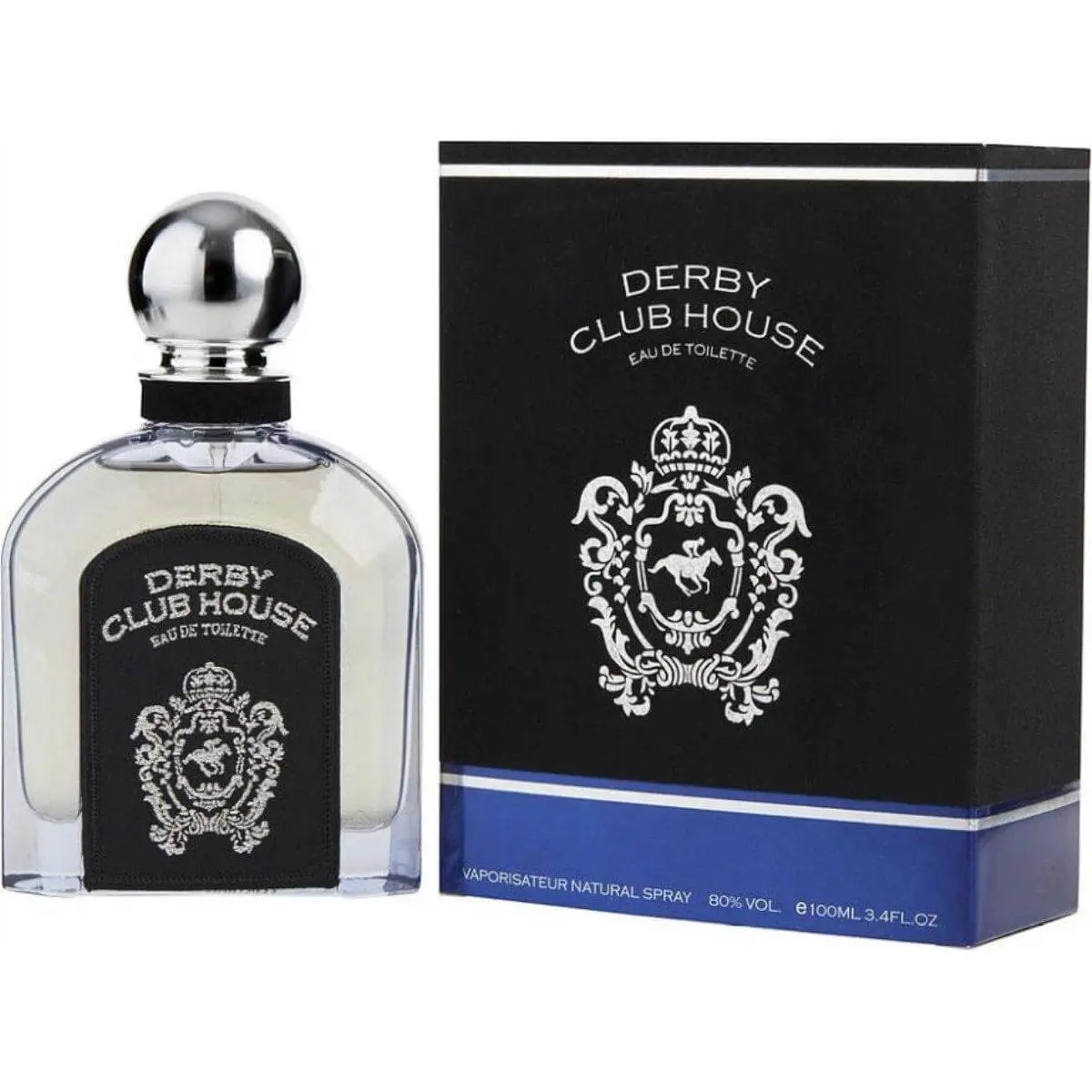 Armaf Derby Club House Men's Eau de Toilette (EDT) Cologne - 3.4 fl oz Boxed Luxury-Themed Multi-Scent Non-Toxic Aromatic Amberwood Fragrance, New in Box, Lavender Top Notes, Woody Base Notes, Vanilla Hint, Boxed Men's Fragrance