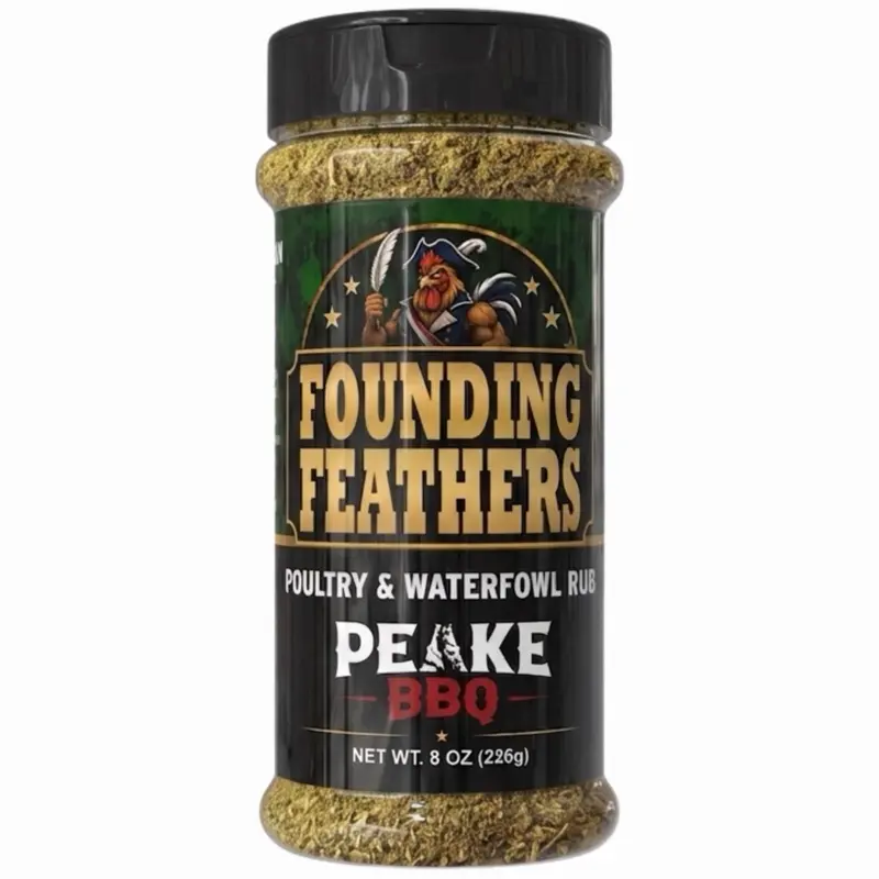 Peake BBQ Founding Feathers - Poultry and Waterfowl BBQ Rub Seasoning for Chicken, Turkey & Waterfowl