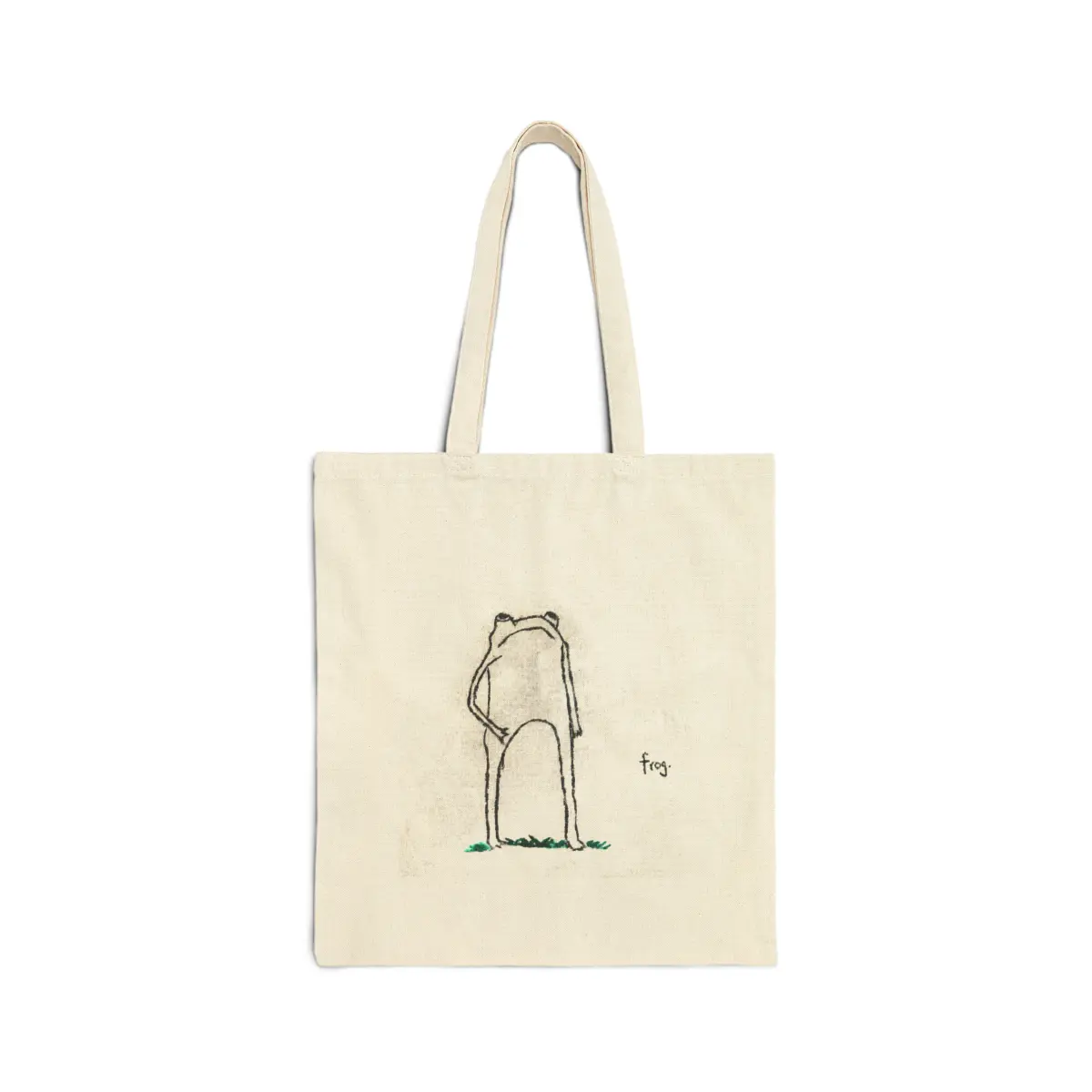 Cotton Canvas Tote Bag "frog"